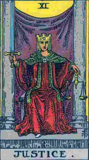 La Justicia en el Tarot Rider Waite