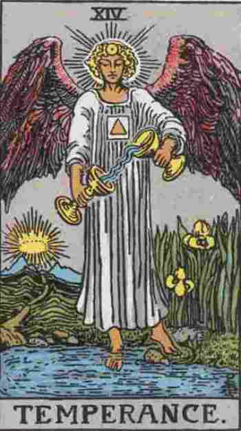La Templanza en el Tarot Rider Waite