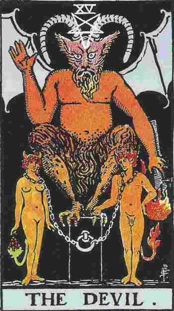 El Diablo en el Tarot Rider Waite