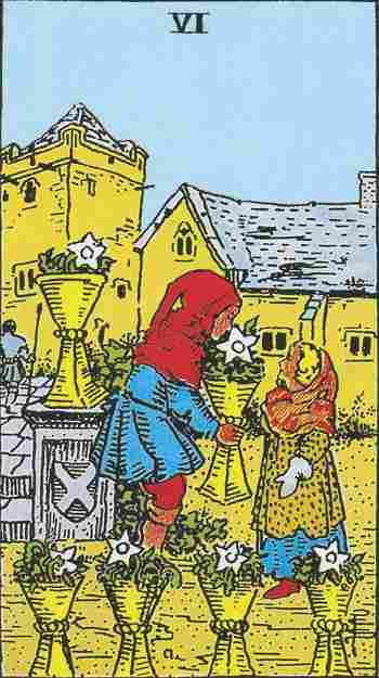 Seis de Copas en el Tarot Rider Waite