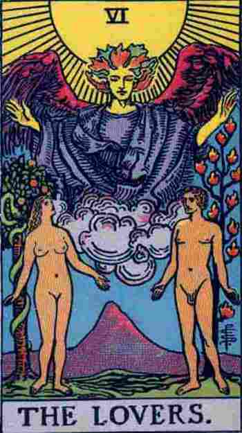 Los Enamorados en el Tarot Rider Waite