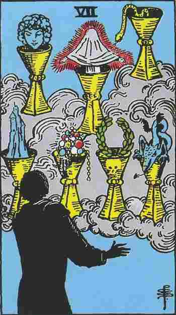 Siete de Copas en el Tarot Rider Waite