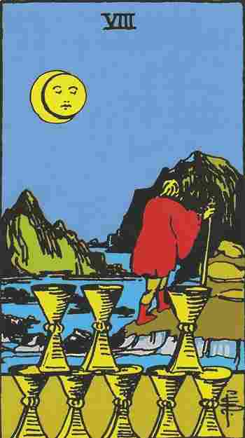 Ocho de Copas en el Tarot Rider Waite