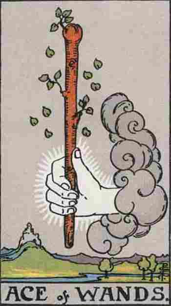 As de Bastos en el Tarot Rider Waite