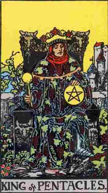 Rey de Oros en el Tarot Rider Waite