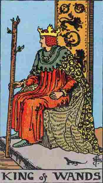 Rey de Bastos en el Tarot Rider Waite