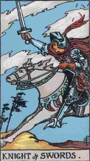 Caballero de Espadas en el Tarot Rider Waite
