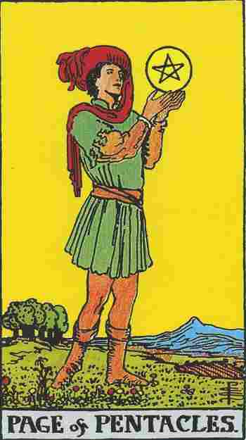 Sota de Oros en el Tarot Rider Waite