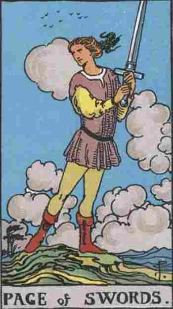 Sota de Espadas en el Tarot Rider Waite